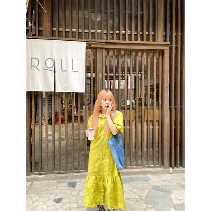 Astrid Dress – Đầm đuôi xòe xanh bơ – Remmus.vn