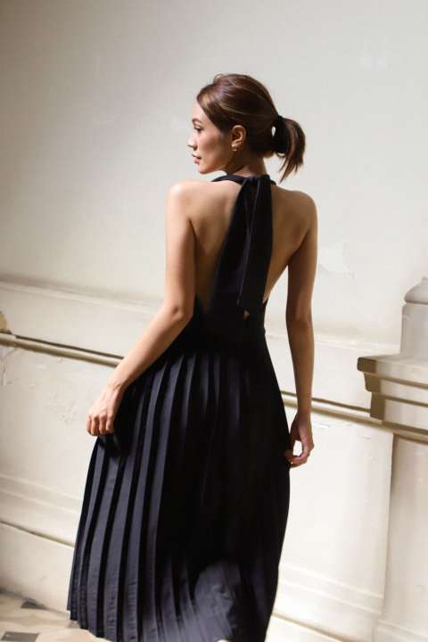 BLACK CUT DRESS