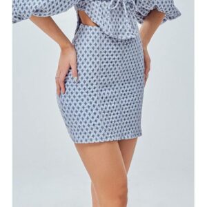 Chân váy Shebyshj ôm màu xanh họa tiết kẻ ô - Helena Skirt
