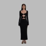 Đầm body tay dài chất thun gân ONONMADE Black Yee Dress màu đen