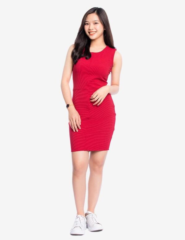 Đầm Đỏ Body MISS BLUE HK18-UB197