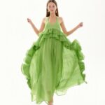 Đầm dài cổ yếm ONONMADE Islamic Green Aurora Midi Dress