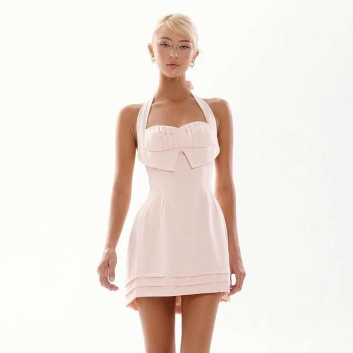 Đầm hai dây bản to cúp ngực ONONMADE Pink Camilla Mini Dress màu hồng