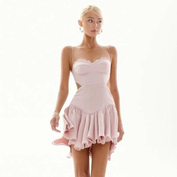 Đầm hai dây khoét eo thắt dây lưng ONONMADE Pink Joanne Mini Dress