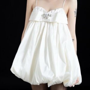 Đầm hai dây nơ babydoll ONONMADE Marshmellow Mini Dress