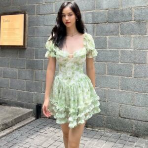 Đầm nữ tay phồng dáng xòe ONONMADE Floral Carli Dress