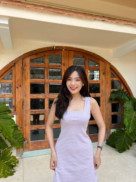 Đầm ôm ngắn sọc caro GINGHAM DRESS