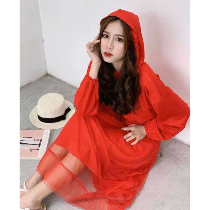 ĐẦM THIẾT KẾ THUN TAY DÀI NÓN