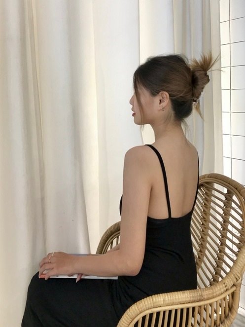 Đầm yếm thun maxi TK