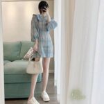 { Freeship } Đầm caro nữ sang trọng dáng dài, phong cách Hàn Quốc , đáng yêu, dễ thương baby, đi chơi và dạo phố được yêu thích 2022