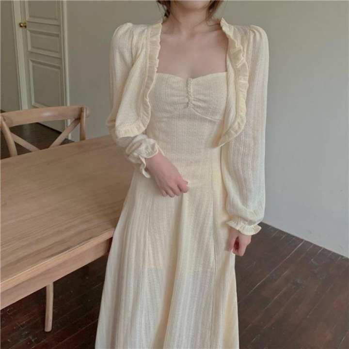 { Freeship } Váy 2 dây kèm khoác { Palm Fashion P011 } váy nữ sang chảnh Hàn Quốc , đáng yêu, dễ thương baby, đi chơi và dạo phố cho chị em đang…