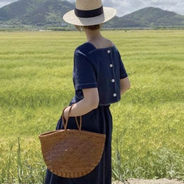 Grass Dress - Đầm dáng dài hở eo tay phồng - Remmus.vn