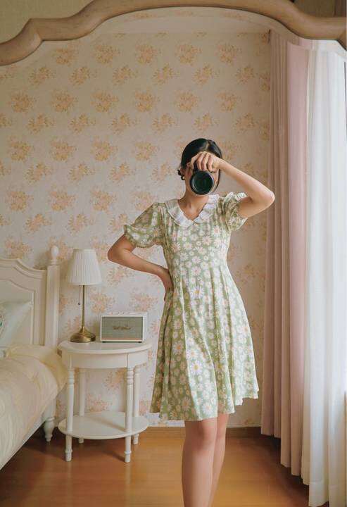GREEN DAISY DRESS