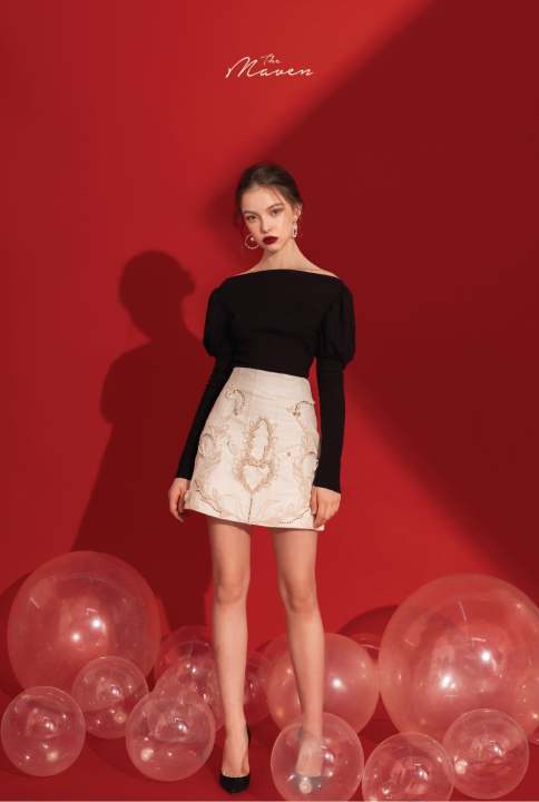 MAVEN – Chân váy chữ A đính kết Dror Skirt