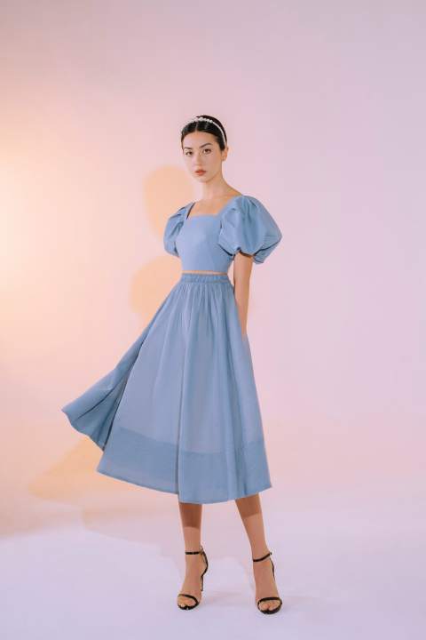 MAVEN – Chân váy xoè dáng dài Blue