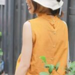 MORI – Áo linen cổ trụ