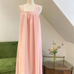 Nosbyn - Đầm Cotton Hai Dây Cổ Vuông N205-D004