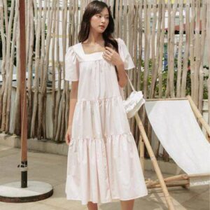 Nosbyn - Đầm Tầng Cổ Vuông - N207-D002