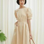 Nosbyn – Đầm Tay Phồng Thun Eo N205-D003