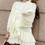 ONONMADE | Đầm phối ren nhiều lớp tiểu thư phong cách đông âu – Danita Puff-sleeved Dress