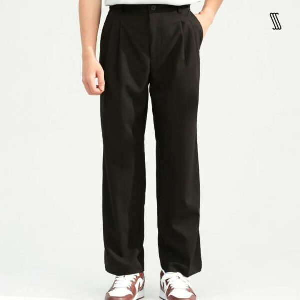 Quần âu ống đứng nam SSStutter, form quần vừa vặn, dây trang trí túi sau, LE TROUSERS