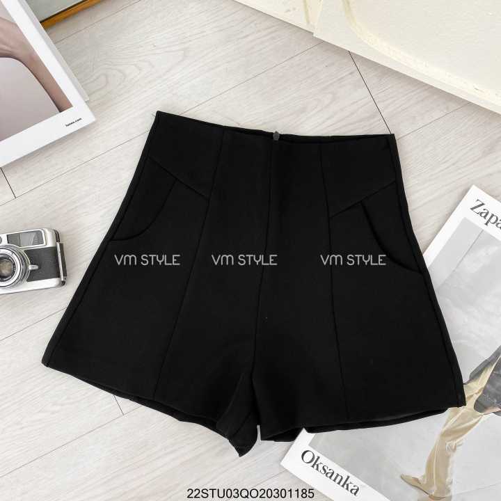Quần đùi nữ VM STYLE 22SKU05T010403 Gấp Li Túi Kiểu, Quần Đùi Ống Rộng Đi Chơi Thời Trang Ulzzang 9960