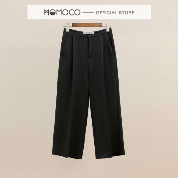 Quần Ống Suông Culottes 1 Ly MOMOCO M2776 ESSENTIALS Basic Ankle Culottes Chất Liệu Tuýt Si Mát, Ít Nhăn