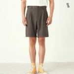 Quần Short nam SSStutter, họa tiết kẻ chìm, gấu lơ vê gấp tôn dáng, SURFER SHORTS