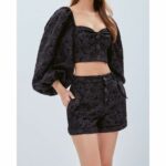 Quần short SheByShj gấm đen – Black Angela Short
