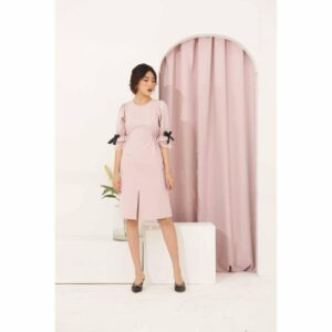RẬP - Đầm Hồng Tay Ren Nhún Eo - PASTEL 06