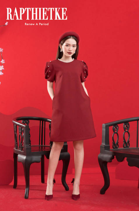 RẬP – Đầm Kim Hỷ Đỏ – FREESIZE