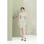 RẬP – Đầm Xanh Không Tay Có Đính Hoa – MINT 09