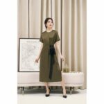 RẬP – Đầm Xanh Nơ Dài – PLEAT 05