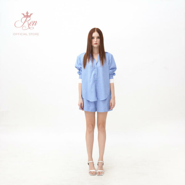 REN - Áo Sơ Mi Cổ Tay Hai Màu
