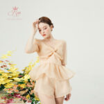 REN – Áo Tay Lở Xoắn Ngực Lai Bèo