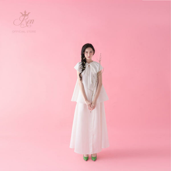 REN - Chân Váy Dài Dáng Xòe Vải Tafta