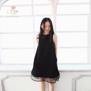 REN - Đầm Vạt Bầu Phủ Lưới