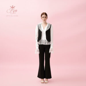 REN - Quần Ống Loe Dây Kéo Liền Hông
