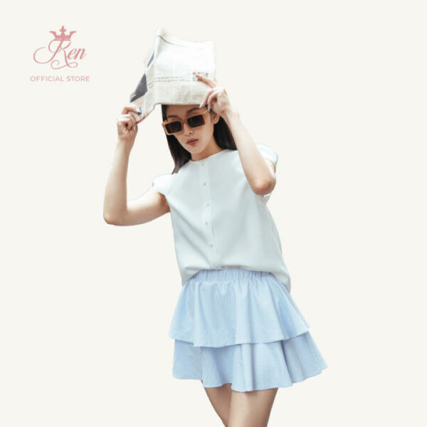 REN - Váy Ngắn Hai Tầng Xòe