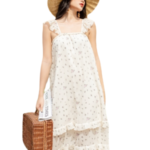 VANIA - Đầm dây maxi dập ly D2228