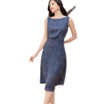 VANIA – Đầm lụa cột nơ vai D2208