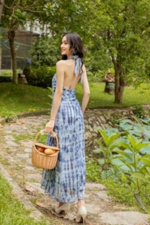 VANIA – Đầm maxi có mút xếp ngực eo D2206