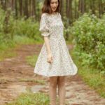 VANIA – Đầm suông nhún bông D2103