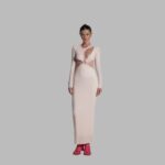 Váy body dài tay chất thun gân ONONMADE Pink Glaucium Dress
