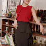 Váy peplum xếp bèo FWSK20FH10P