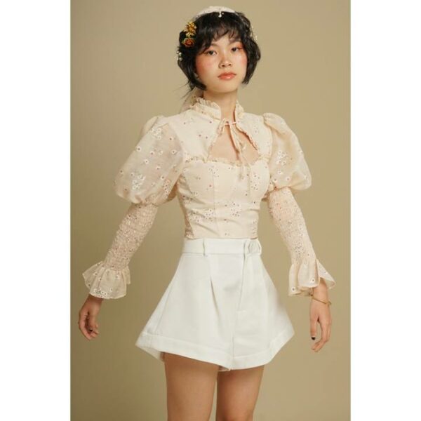 áo hoa kiểu croptop tay phồng JARDINES TOP - darling.ism