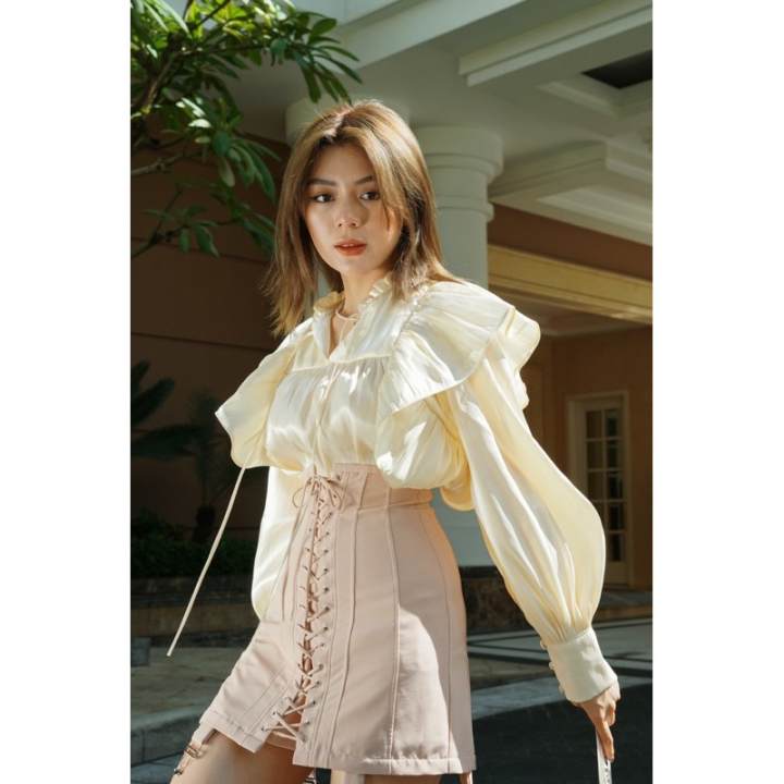 Áo kiểu tay phồng freesize PÉTALO TOP Darling.ism