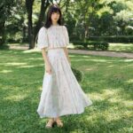 CHLOE SET – Set váy áo hoa nhí tay phồng dáng midi xoè