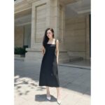Đầm 2 dây đi biển , đầm dài qua gối Those Studios màu hồng nhẹ nhàng Emma Dress