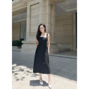 Đầm 2 dây đi biển , đầm dài qua gối Those Studios màu hồng nhẹ nhàng Emma Dress